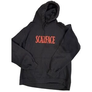 Scarface Movie Tony Montana‎ Graphic Hoodie Black Pullover Mens Small